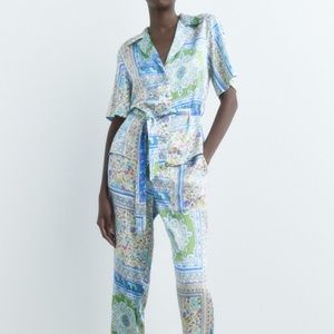 Zara Printed Satin Set